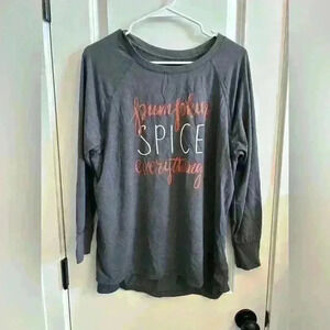 state of mind long sleeve top  thanksgiving Size small pumpkin spice everything